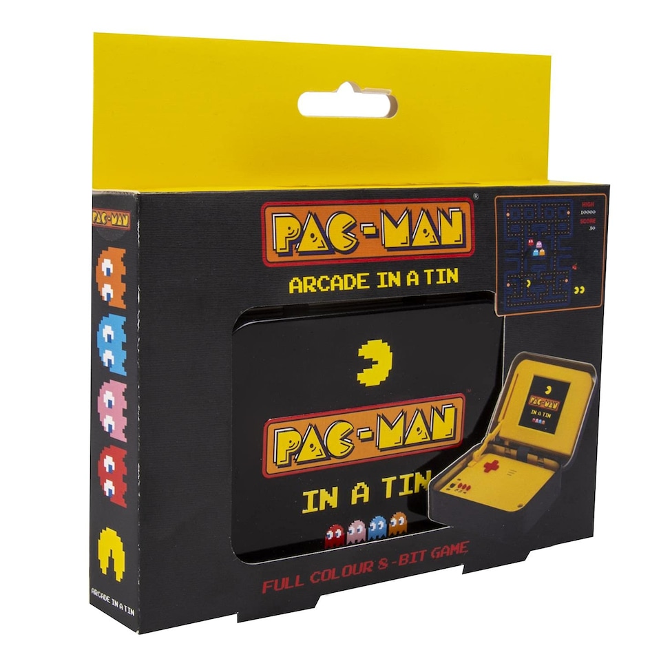 image 1 of PAC-MAN Arcade in a Tin Colour Handheld Game with 4" Screen