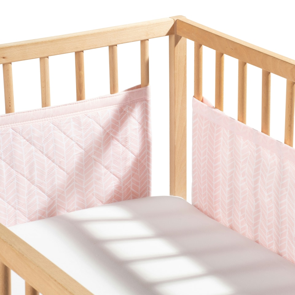 image 1 of Airwrap™ 4 Sided Cot Liner - Bumper Alternative, Soho Pink