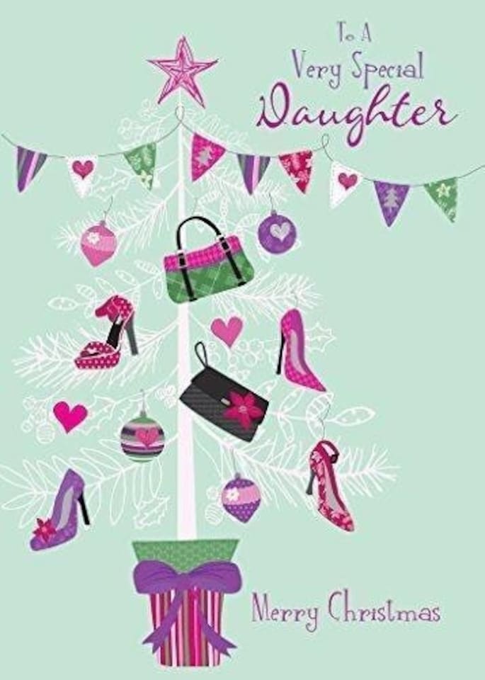 image 1 of To A Very Special Daughter Quality Embossed Christmas New Large Card
