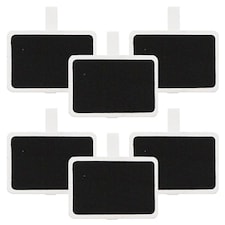 Blackboard Rectangle White Clips - Pack of 6