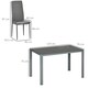 image 3 of HOMCOM 5 Piece Dining Set Table and 4 Chairs Set for 4 Persons
