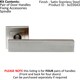 image 2 of 4x PAIR Square Cut Straight Bar Handle on Square Rose Concealed Fix Satin Steel
