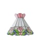 image 8 of ValueLights Evelyn Tiffany Rose Glass Ceiling Pendant Lamp Shade Multi