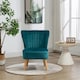 image 2 of Arezza Velvet Accent Chair - Teal