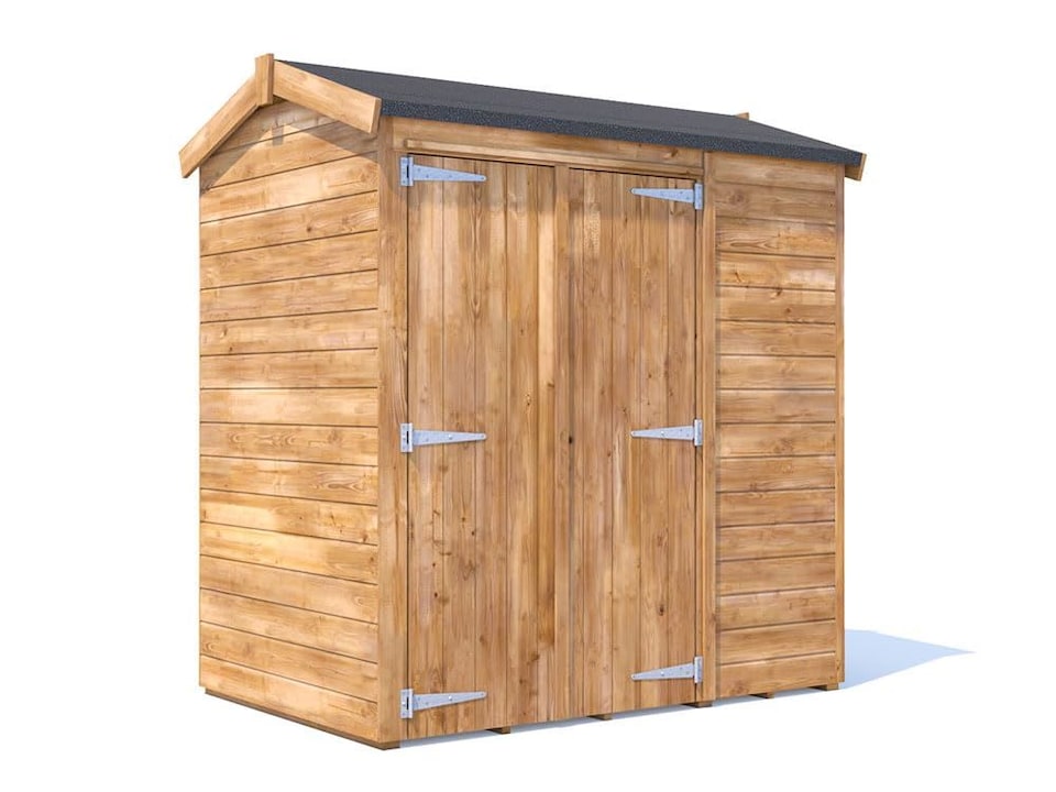 image 1 of Dunster House Wooden Garden Shed 1.8 x 1.2m (6' x 4') 12mm Walls Apex Roof, Superfelt Overlord Modular