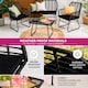 image 3 of Neo Black Garden Furniture Patio Wicker Bamboo Style Chair Table Outdoor Rattan Sofa Set 4 Piece | Black