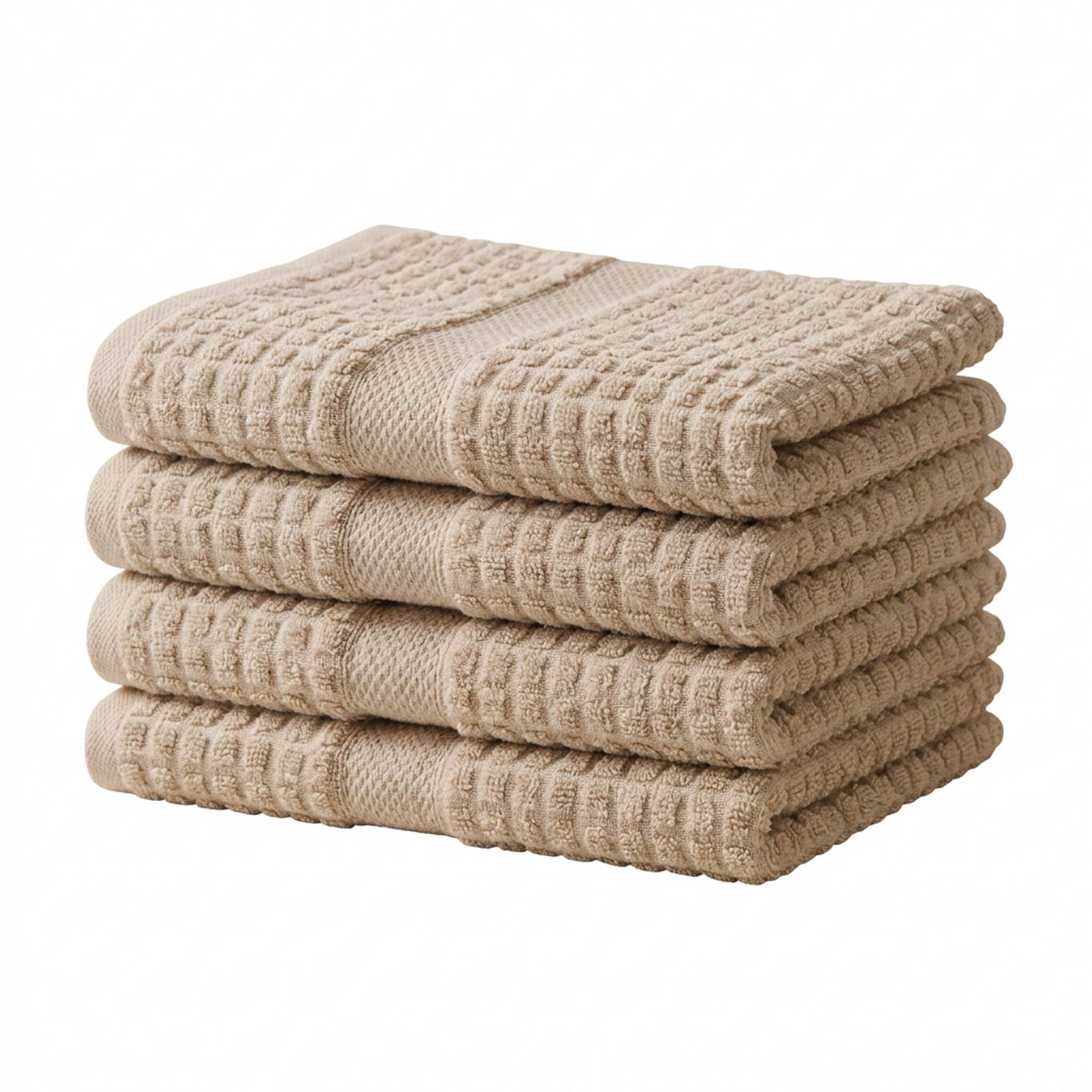 Vision V520 - 4 Pack 100% Cotton Face Cloths in Ecru