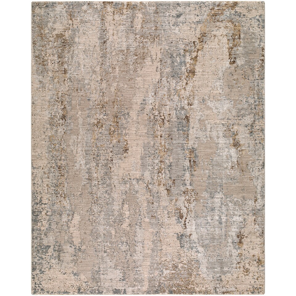 image 1 of LIVABLISS Arda-Abstract Modern Marble Fringe Rug 200 x 290 cm | Taupe Grey Brown
