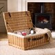 image 1 of Light Wash Wicker Hamper Basket