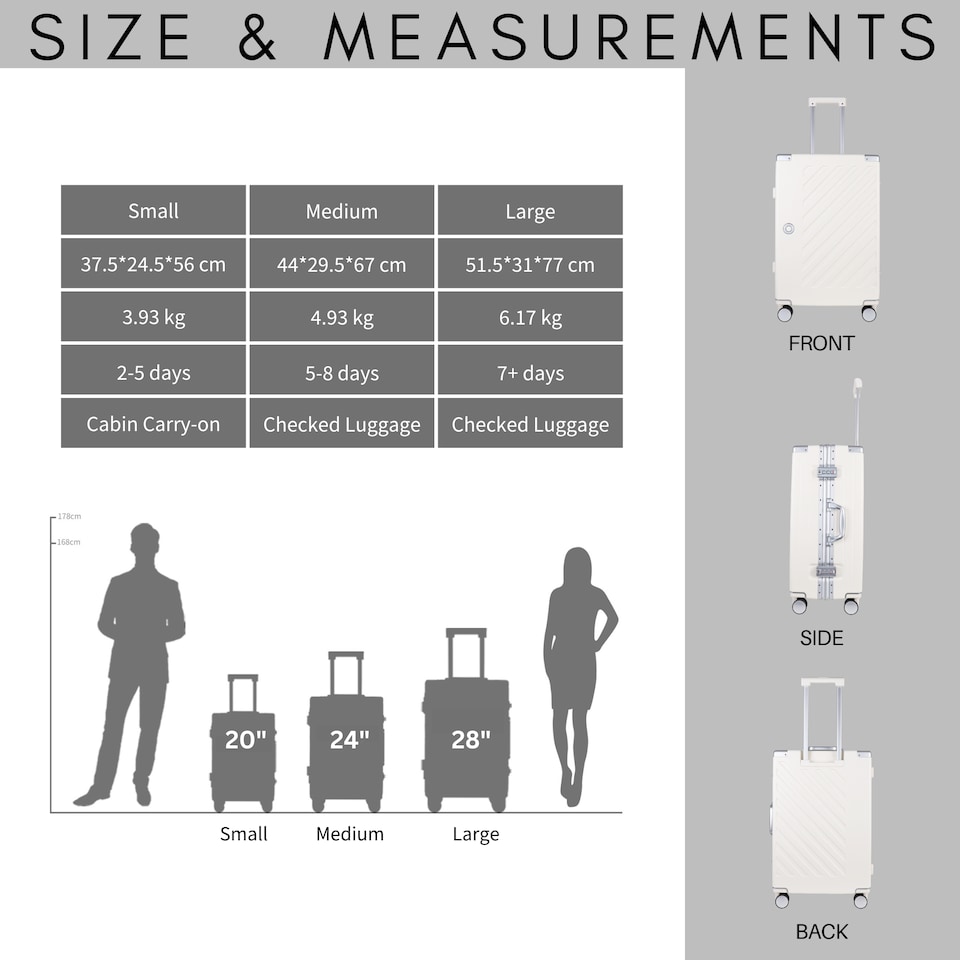 image 1 of Zipperless Suitcase Set, PC Hard Shell, Small & Medium, TSA Lock