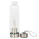 image 2 of Something Different Quartz Water Bottle - Clear/Steel Grey - One Size