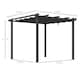 image 5 of Outsunny 3 x 3m Pergola with Retractable Roof, Aluminium Frame Garden Gazebo Canopy Outdoor Sun Shade Shelter for Grill, Patio, Deck, Dark Grey