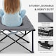 image 3 of Outsunny Double Camping Folding Cot Outdoor Portable Sleeping Bed, Grey