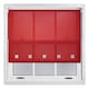 image 3 of FURNISHED Roller Blinds Daylight Square Eyelet Light Filtering Easy Fit Trimmable Window Shade | Red | Red