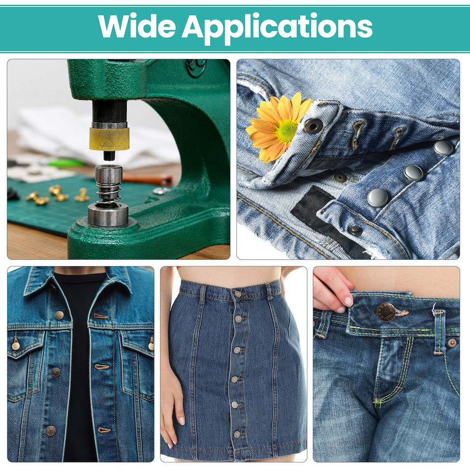 image 1 of 20mm Jeans Buttons Press Fixing Dies, Fastening Clothes Fabrics DIY