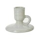 image 1 of Taper Candle Holder with Handle - Ceramic - L10 x W10 x H10 cm - White White