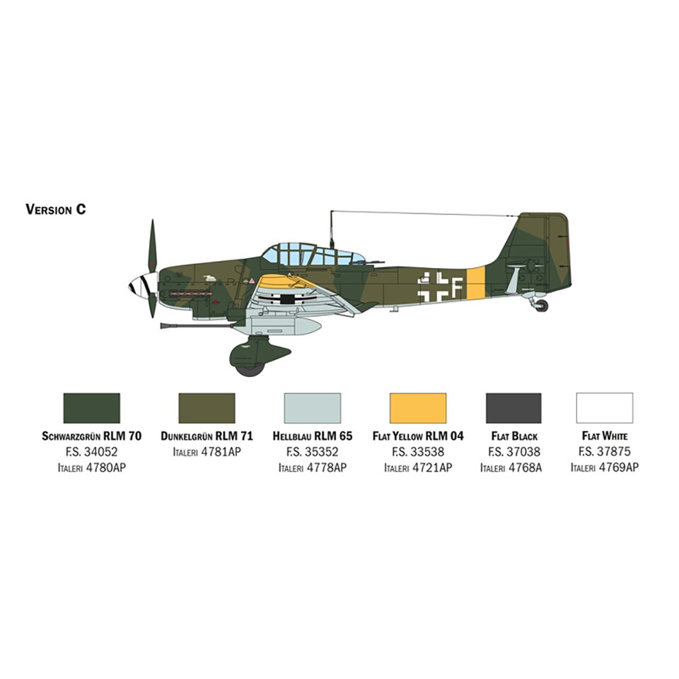 image 1 of Italeri Ju-87 G-1 Stuka Kanonenvogel Military Aircraft Model Kit Scale 1-48