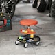 image 2 of HOMCOM Rolling Mechanic Stool, 135kg Capacity Workshop Stool, Yellow | Yellow