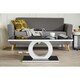 image 4 of Furniturebox Giovani Modern Halo Black/White High Gloss And Glass Coffee Table