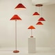 image 6 of ValueLights Akira Burnt Orange Paper Pleated Single Drop Ceiling Pendant Light with LED Bulb