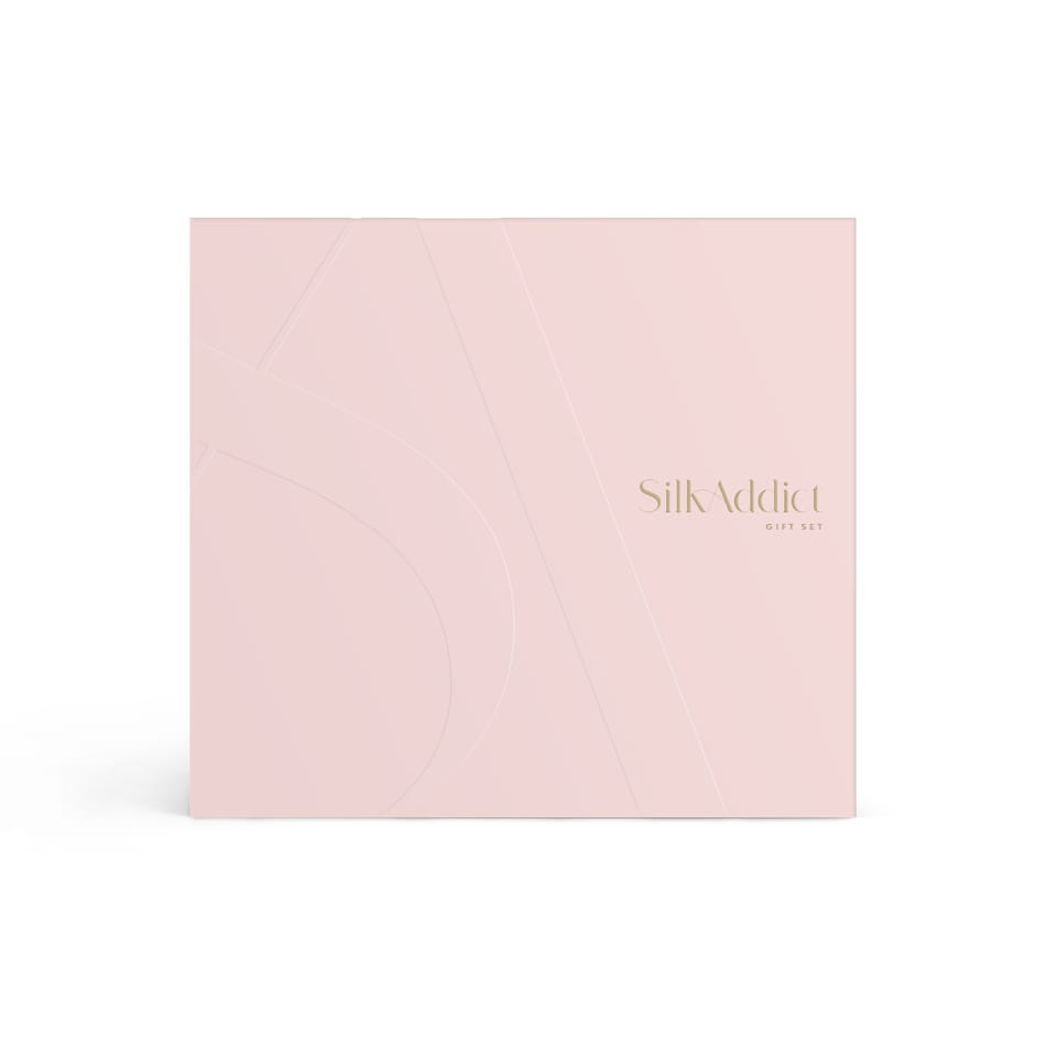 image 1 of Silk Addict 100% Mulberry Silk Gift Set - Pale Pink