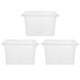 image 3 of 1 x 22 Litre Strong Clear Transparent Storage Container Ideal For Clothes & Books Clear