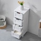 image 4 of Bath Vida Priano 4 Drawer Freestanding Bathroom Storage Cabinet, White | White | 1