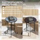 image 5 of Outsunny 35.5cm Round Mosaic Garden Side Table Plant Stand w/ Shelf, Blue 