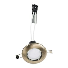 ValueLights Gold Ceiling Downlight and GU10 Spotlight LED 5W Cool White 6500K Bulb