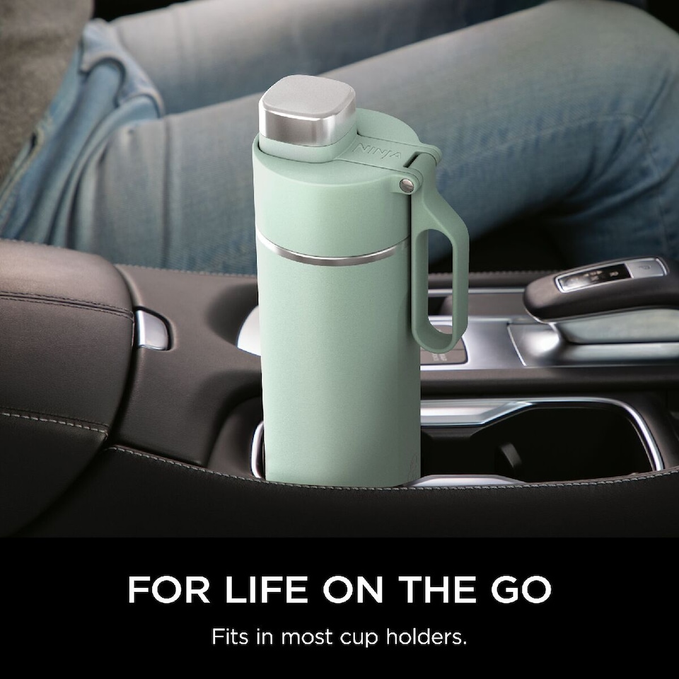 image 1 of Ninja Thirsti 700ml Travel Bottle  with BubbleLock technology Sea Glass DW2401EUUKMT
