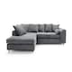 image 6 of Rivoli L Shape Corner Sofa in Jumbo Cord - Left Hand Facing Chaise Cream