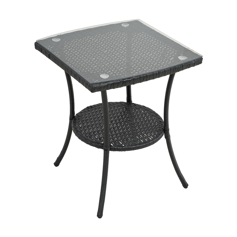 image 1 of Living and Home 3Pcs PE Rattan Wicker Garden Furniture Bistro Set