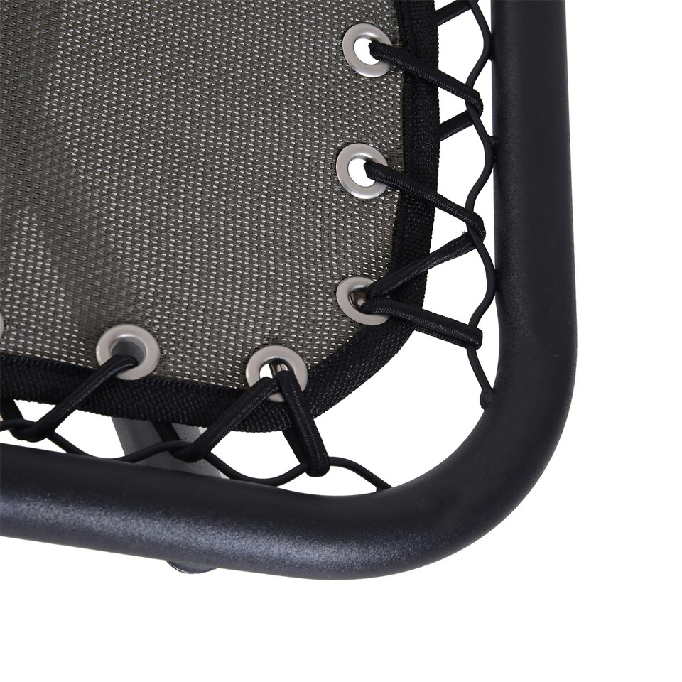 image 1 of Outsunny Zero Gravity Chair, Reclining Lounger w/ Pillow Grey