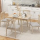 image 6 of Extendable Kitchen Table for 2-4, Folding Drop Leaf Dining Table, Natural