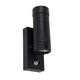 image 1 of ValueLights Black IP44 Rated Outdoor Garden Up Down Wall Light With PIR Motion Sensor