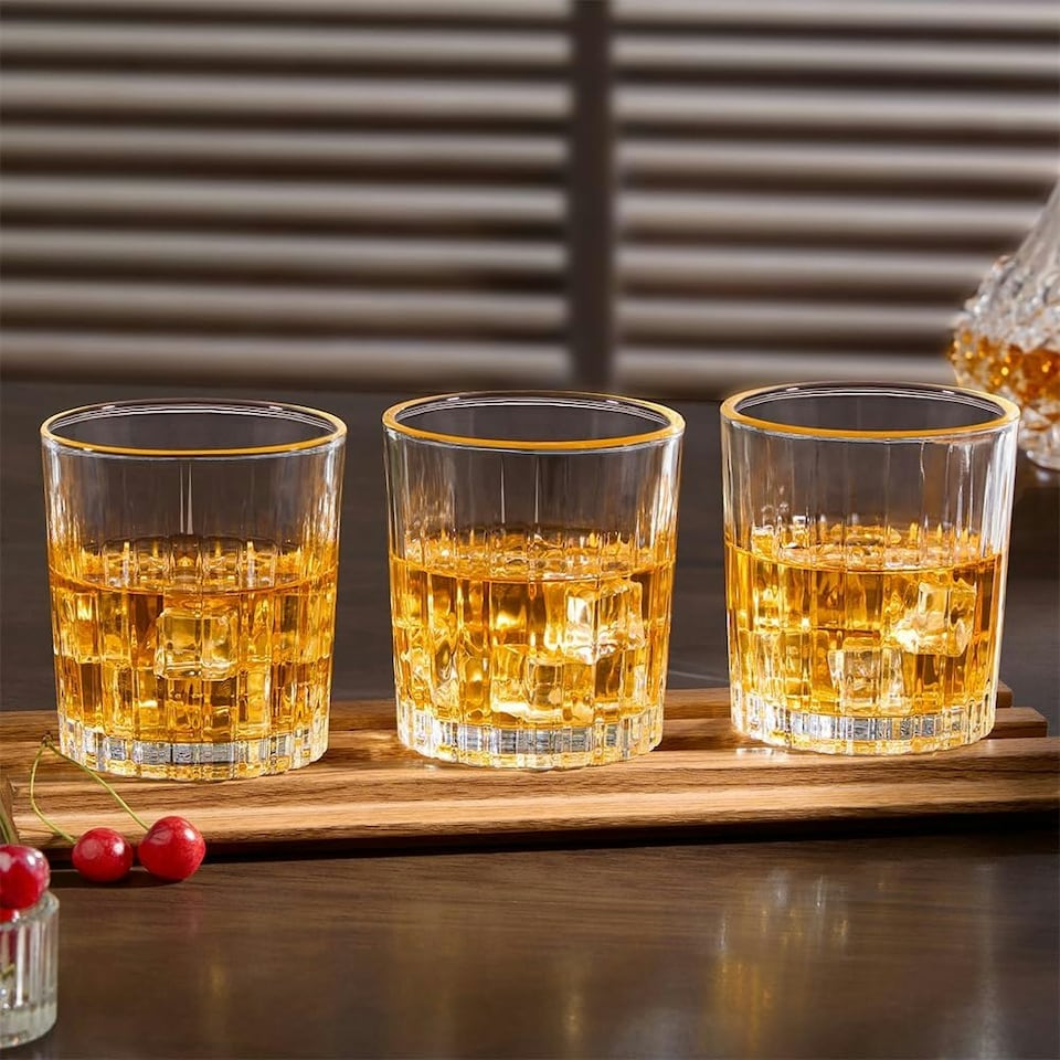 image 1 of Borosil Charm Whiskey Glass Tumbler | 6 pc Set (300 ml Each)