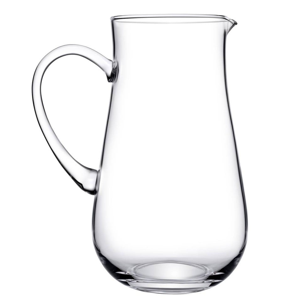 image 1 of 2.5L Clear Handmade Crystalin Glass Serving Jug Table Carafe Water Pitcher