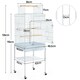 image 3 of Yaheetech 119 cm Tall Play Top Bird Cage with Removable Metal Stand White
