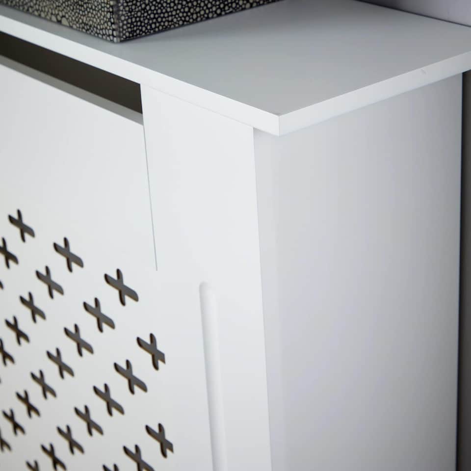image 1 of Extra Large Radiator Cover MDF Wooden Home Decor Modern Design | White