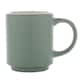 image 3 of XD Collection Stackable Ceramic 180ml Mug - Green/White - One Size