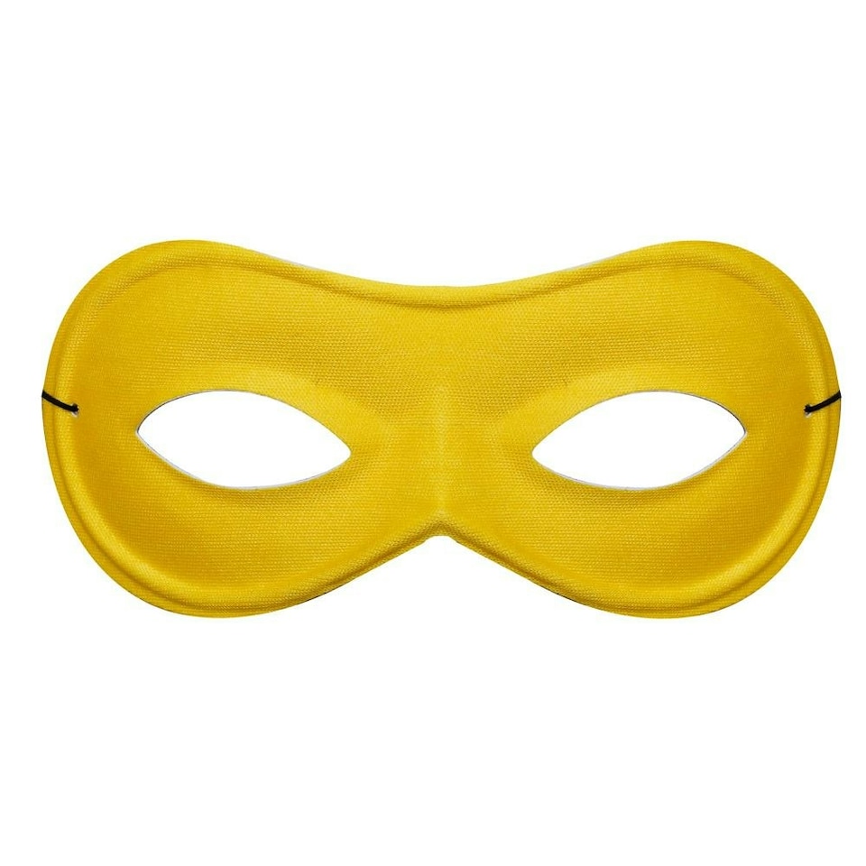 image 1 of Yellow Eye Mask on Elastic – Fancy Dress Accessory for Superheroes, Costumes & Parties Yellow | One Size