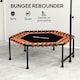image 5 of SPORTNOW 45" Fitness Trampoline with Adjustable Handle, LED Lights, Orange