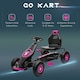 image 8 of HOMCOM Children Pedal Go Kart, Raving Go Kart with Adjustable Seat, Inflatable Tyres, Shock Aborb, Handbrake, for Ages 5-12 Years - Pink