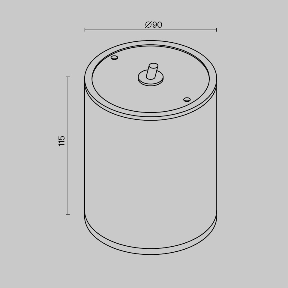 image 1 of Bar Outdoor Surface Mounted Downlight Graphite 3000K 800lm IP65