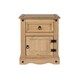 image 3 of Corona, 1 Door, 1 Drawer Bedside Cabinet Brown