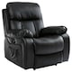 image 1 of Chester Electric Bonded Leather Automatic Recliner Heat & Massage Chair (Black)