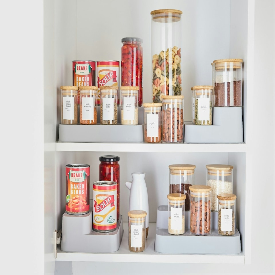 image 1 of Minky 2 Tier Shelf Organisers - Pack of 4