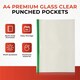image 3 of Pack of 500 A4 Premium Glass Clear Punched Pockets (90 Micron)