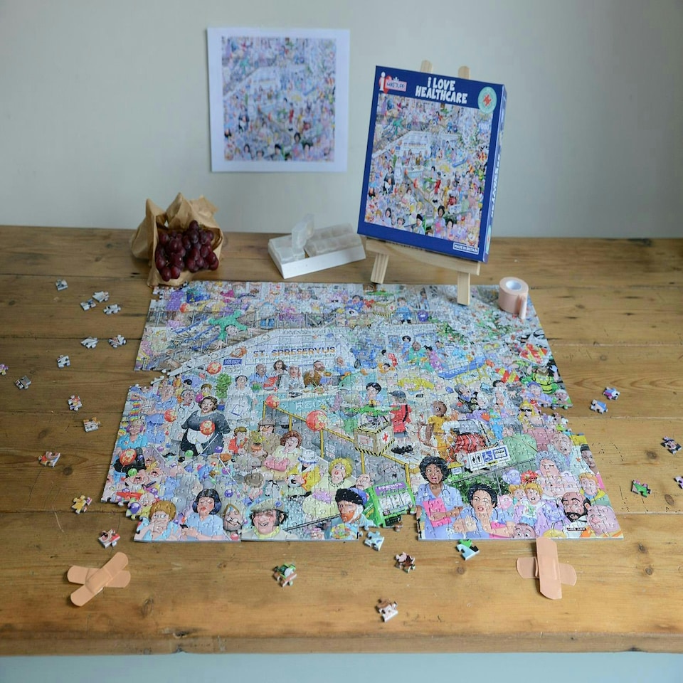 image 1 of Mike Jupp I Love Healthcare 1000 Piece Jigsaw Puzzle