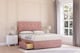 image 1 of Sloomy Highbury Pink Plush Divan Bed With Mattress 2 Drawers Same Side With 26" Strutted Headboard 4'6 Double | Pink | Pink | Double | 1